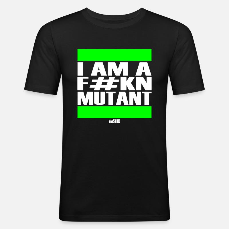 I am a mutant - Männer Slim Fit T-Shirt - Schwarz
