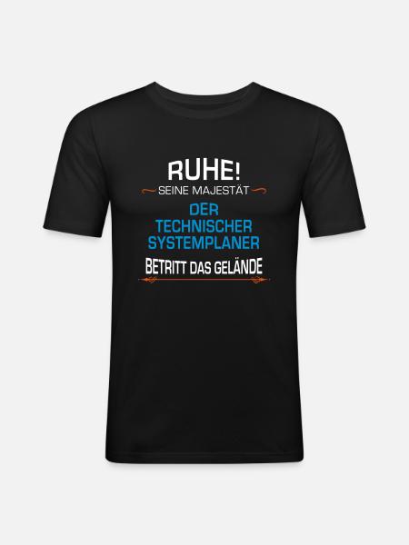 Technischer Systemplaner Beruf - Männer Slim Fit T-Shirt - Schwarz