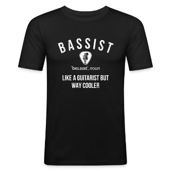 Bassist Definition - Men's Slim Fit T-Shirt - black - Front - Nik (191cm)