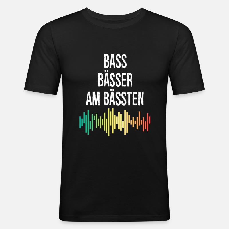 Techno - Männer Slim Fit T-Shirt - Schwarz