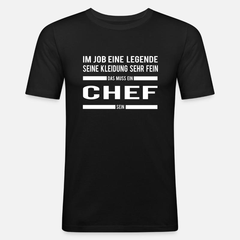 Chef - Männer Slim Fit T-Shirt - Schwarz