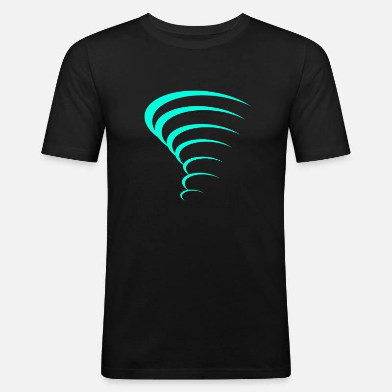 Tornado Design - Männer Slim Fit T-Shirt - Schwarz