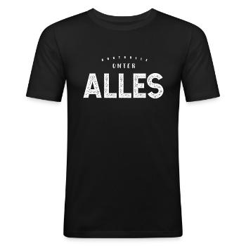 Alles unter Kontrolle - lustiger Spruch - Männer Slim Fit T-Shirt - Schwarz - Vorne - Nik (191cm)