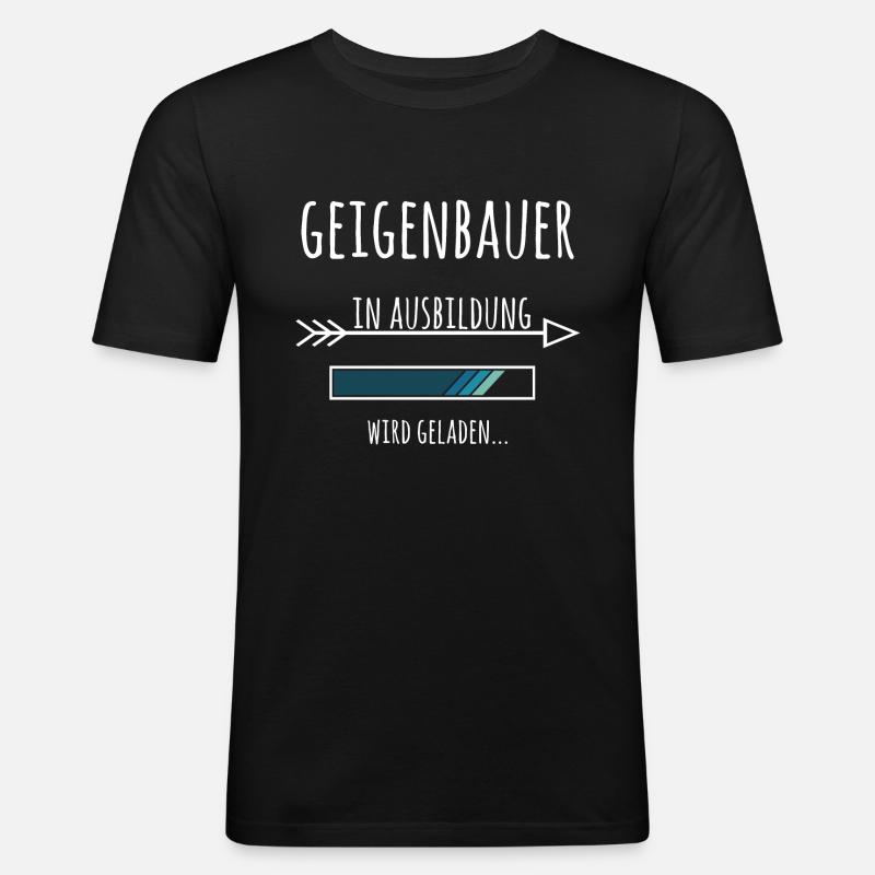 Geigenbauer Ausbildung Beruf Geschenk - Männer Slim Fit T-Shirt - Schwarz