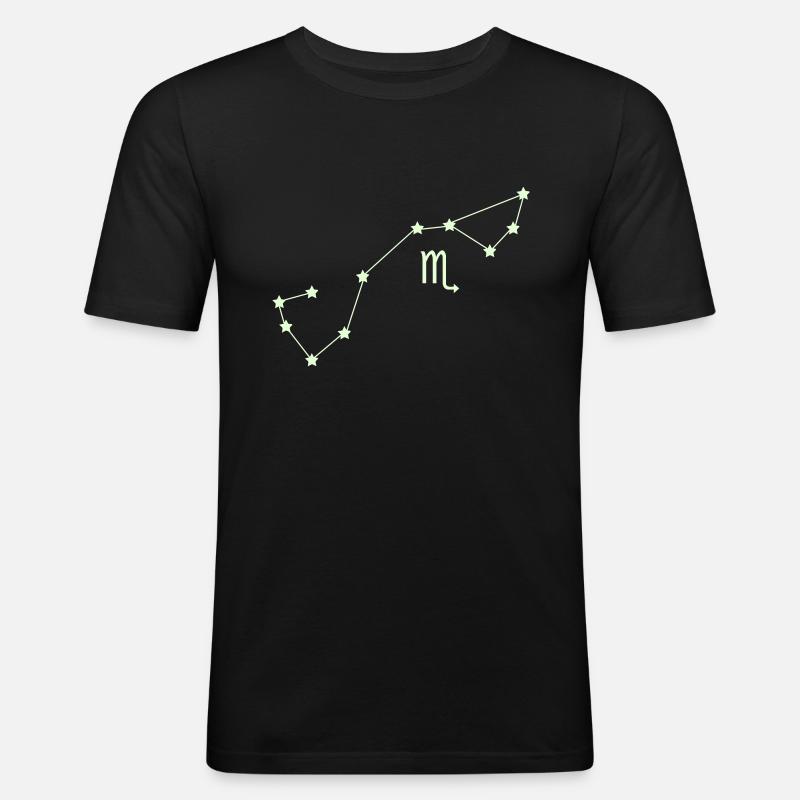 Sternbild Skorpion Sternzeichen - Männer Slim Fit T-Shirt - Schwarz
