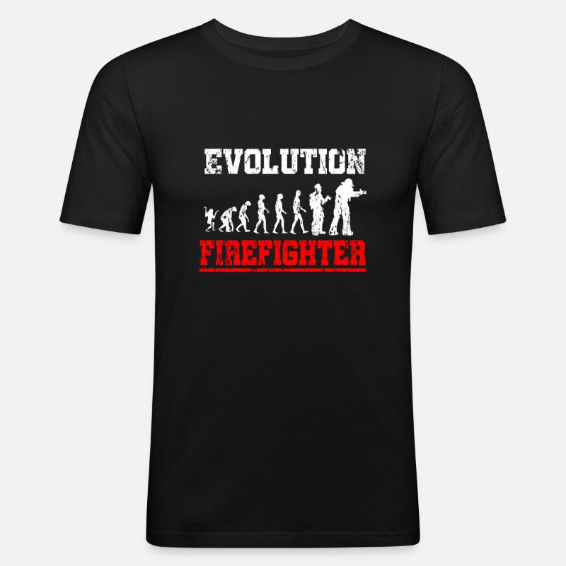 Fire department evolution - Men's Slim Fit T-Shirt - black