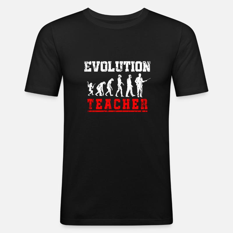 Teacher Evolution - Men's Slim Fit T-Shirt - black