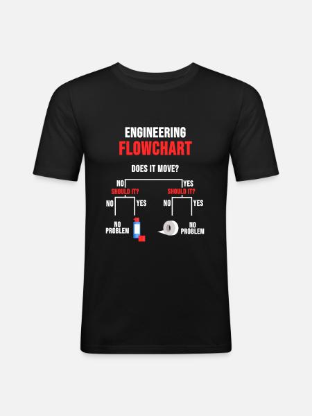 Engineer Engineering Technician Naughty gift - Men's Slim Fit T-Shirt - black