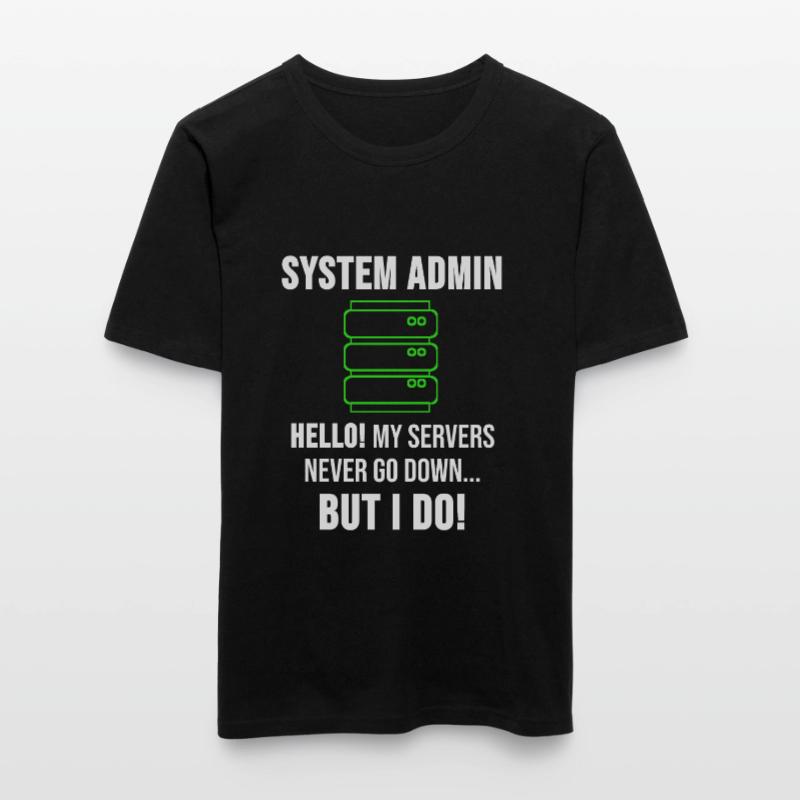 System Admin Administrator Server Gift Men's Slim Fit T-Shirt