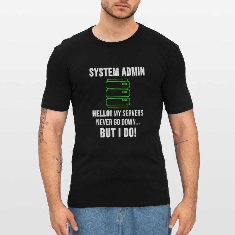 System Admin Administrator Server Gift Men's Slim Fit T-Shirt