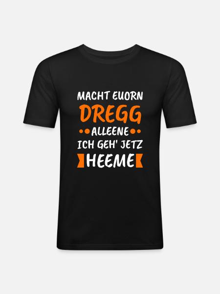 DDR Ossi Ostalgie Geschenk - Männer Slim Fit T-Shirt - Schwarz