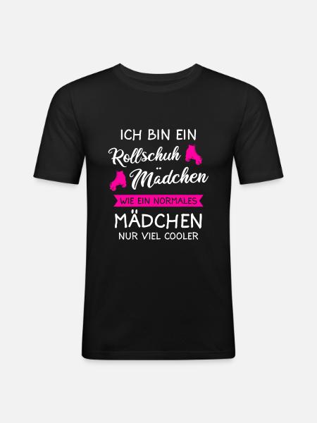 Rollschuh Rollschuhe Rollkunstlauf Geschenk - Männer Slim Fit T-Shirt - Schwarz