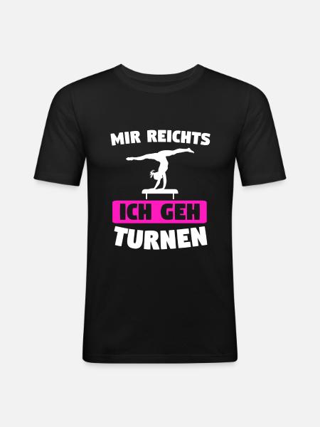 Turnen Turner Turnverein Geschenk - Männer Slim Fit T-Shirt - Schwarz