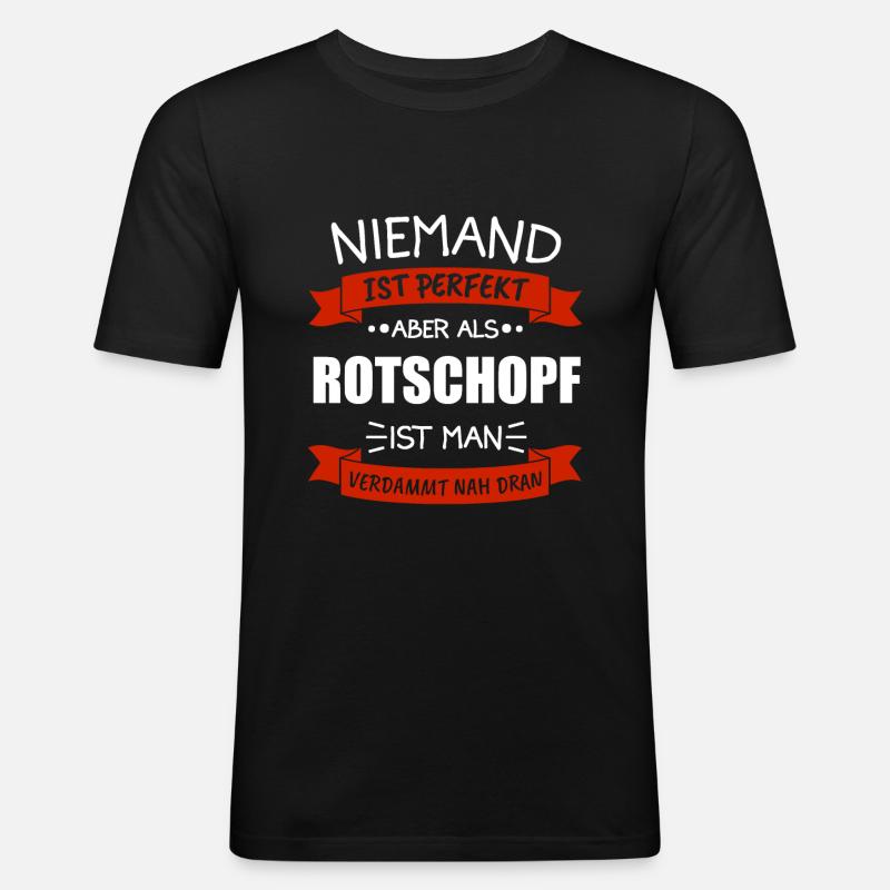 Rothaarige Rotschopf Rothaariger Geschenk - Männer Slim Fit T-Shirt - Schwarz
