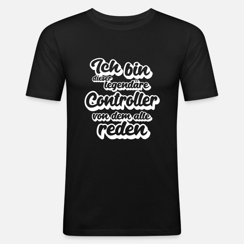 Controlling Legende Rechnungswesen Controller - Männer Slim Fit T-Shirt - Schwarz