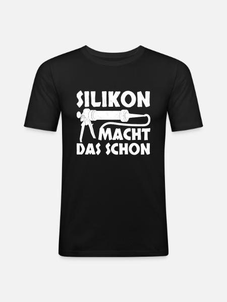 Handwerker Pfusch Geschenk - Männer Slim Fit T-Shirt - Schwarz