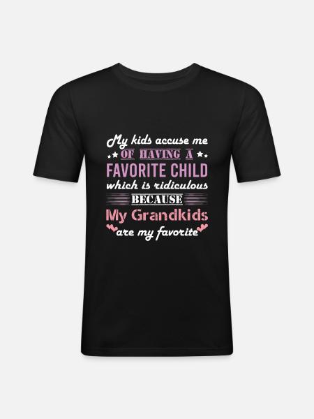 Enkelkind Kinder Favorit - Männer Slim Fit T-Shirt - Schwarz