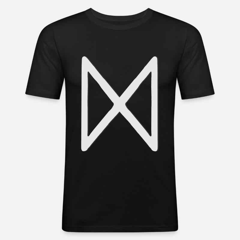 Futhark Runic Alphabet Dagaz - Men's Slim Fit T-Shirt - black