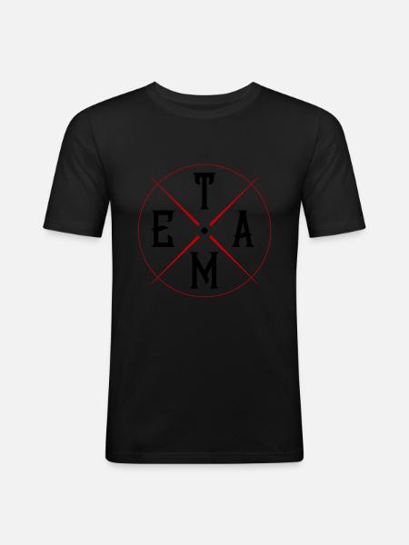 Team Circle - Men's Slim Fit T-Shirt - black