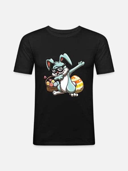 Cool Easter - Men's Slim Fit T-Shirt - black