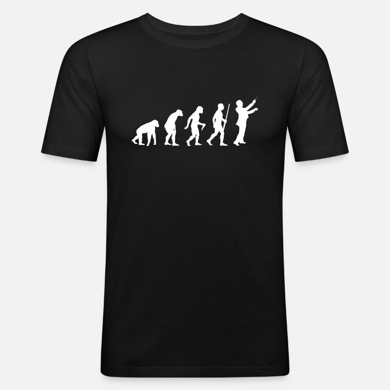 Conductor Evolution - Männer Slim Fit T-Shirt - Schwarz