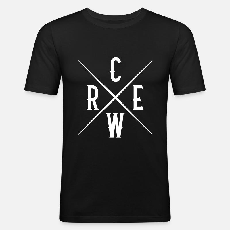 crew design - Men's Slim Fit T-Shirt - black