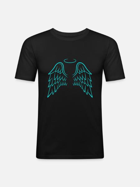 Angel wings wing angel - Men's Slim Fit T-Shirt - black