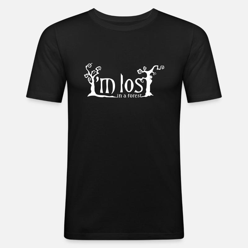 Forest inspired by Cure - Männer Slim Fit T-Shirt - Schwarz