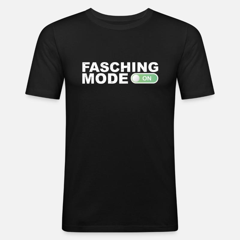 Fasching - Männer Slim Fit T-Shirt - Schwarz