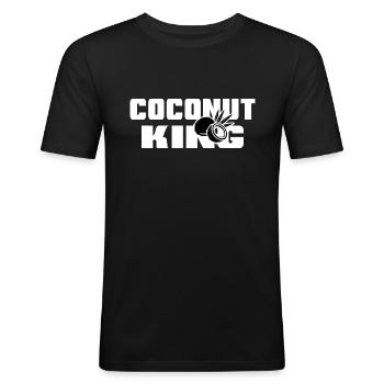 sauvage Bushcraft Survival Jungle « roi de la noix de » - T-shirt près du corps Homme - noir - Devant - Nik (191cm)