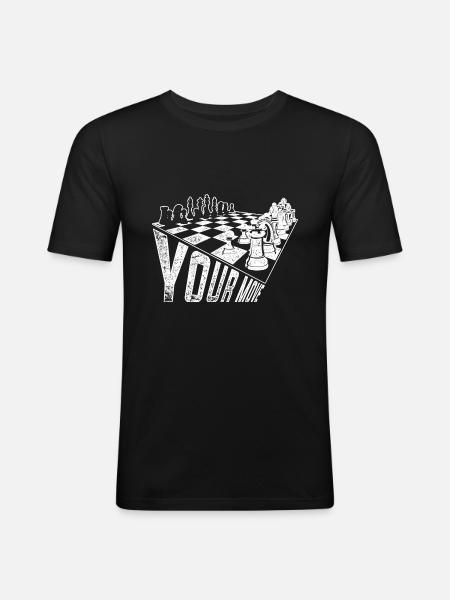 Strategy move chess - Men's Slim Fit T-Shirt - black