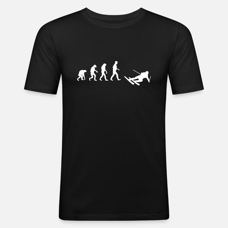 ski evolution - Men's Slim Fit T-Shirt - black