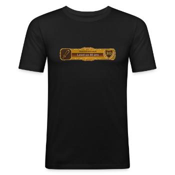 Anniversaire Haut fait 30 ans - T-shirt près du corps Homme - noir - Devant - Nik (191cm)