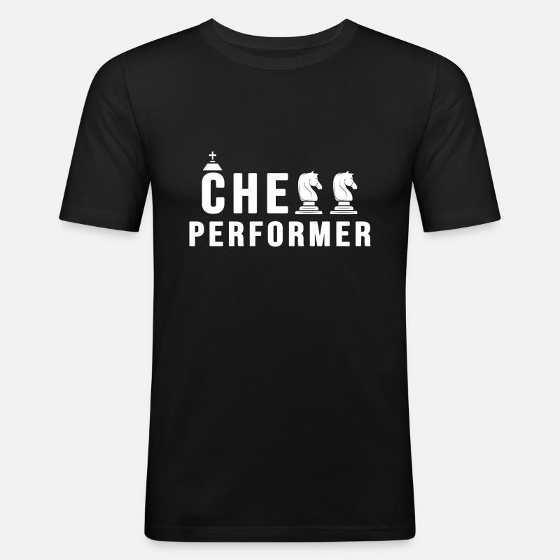 chess player checkmate chessboard - Men's Slim Fit T-Shirt - black