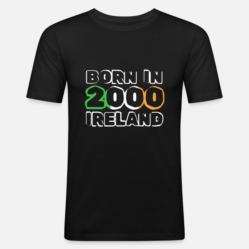 2000 - Männer Slim Fit T-Shirt - Schwarz