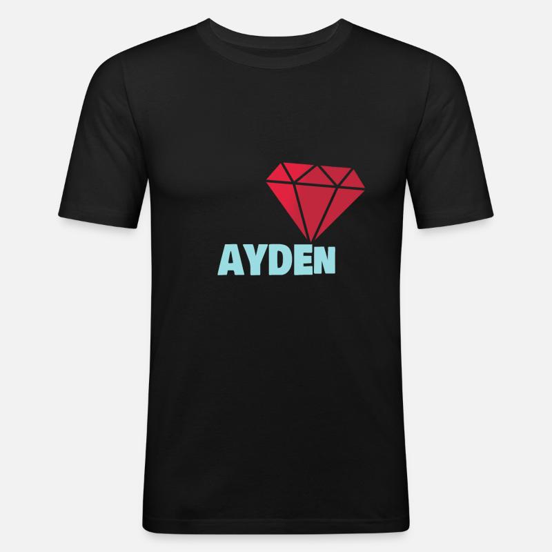 Edel Ayden - Männer Slim Fit T-Shirt - Schwarz