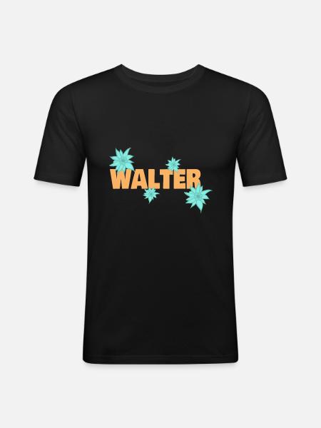 Edelweiss Mountain Mountaineering Walter - Men's Slim Fit T-Shirt - black