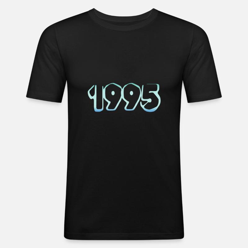 Eisblock Eisberg 1995 - Männer Slim Fit T-Shirt - Schwarz