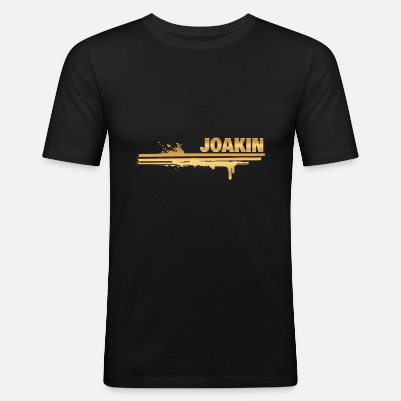 Farbklecks Joakin - Männer Slim Fit T-Shirt - Schwarz