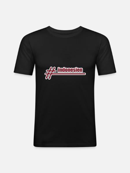 Style Hashtag Indonesien - Herre Slim Fit T-Shirt - sort