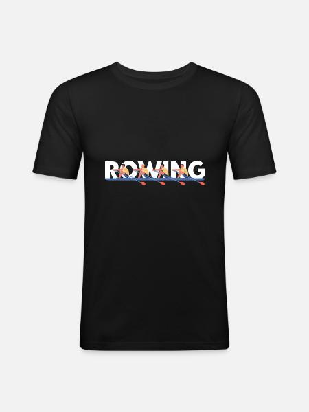 Rowing Mens Coxless Four - Men's Slim Fit T-Shirt - black