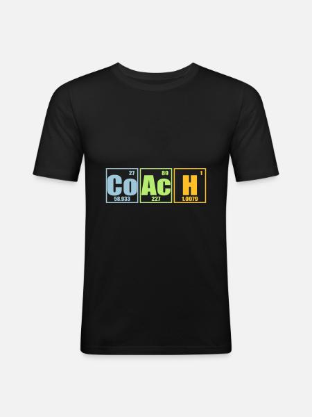 Éléments de chimie CoAcH - T-shirt près du corps Homme - noir