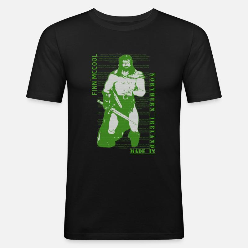 Finn McCool - Männer Slim Fit T-Shirt - Schwarz