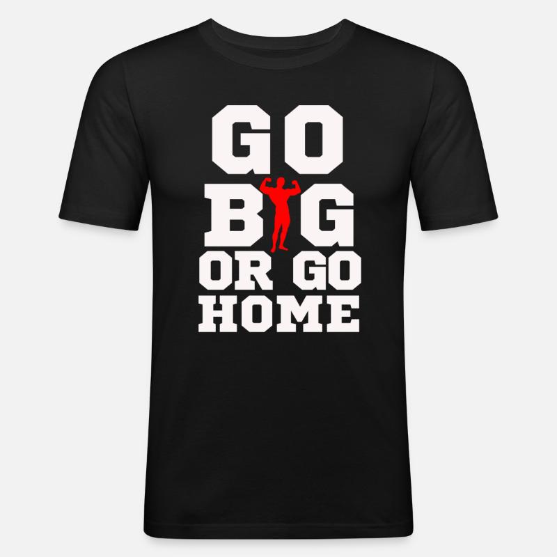 Go Big! - Männer Slim Fit T-Shirt - Schwarz