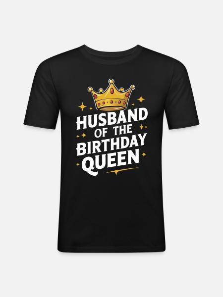 Husband, Spouse, Family, Wedding - Men's Slim Fit T-Shirt - black