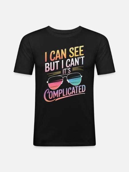 Blind blindness Visually impaired people - Men's Slim Fit T-Shirt - black