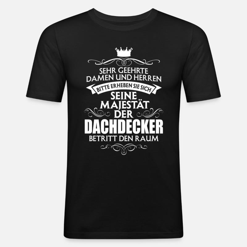 DACHDECKER - Männer Slim Fit T-Shirt - Schwarz