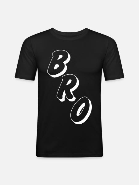 Bro Buddy, Boyfriend/Girlfriend - Men's Slim Fit T-Shirt - black