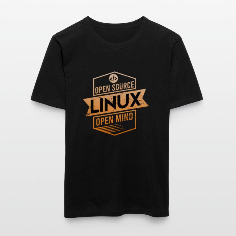 Linux Open Source Open Mind Betriebssystem Männer Slim Fit T-Shirt