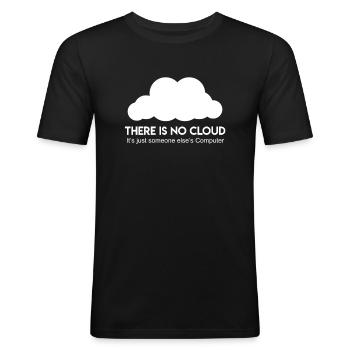 Server Cloud Spruch Informatiker Coder - Männer Slim Fit T-Shirt - Schwarz - Vorne - Nik (191cm)